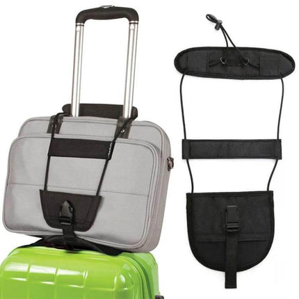 Lever Box Packing Belt For Luggage, Adjustable Strap securing small bag to suitcase handle with elastic buckle and lightweight design
