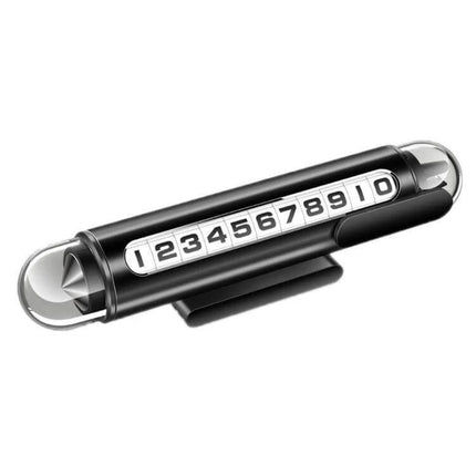 Hidden Roller Temporary Parking Sign With Rotating Privacy Paddle compact black ABS parking number display with rotating privacy paddle