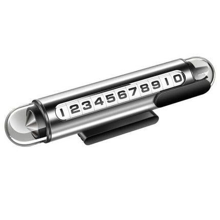 Hidden Roller Temporary Parking Sign With Rotating Privacy Paddle compact metallic temporary parking number display with rotating privacy paddle