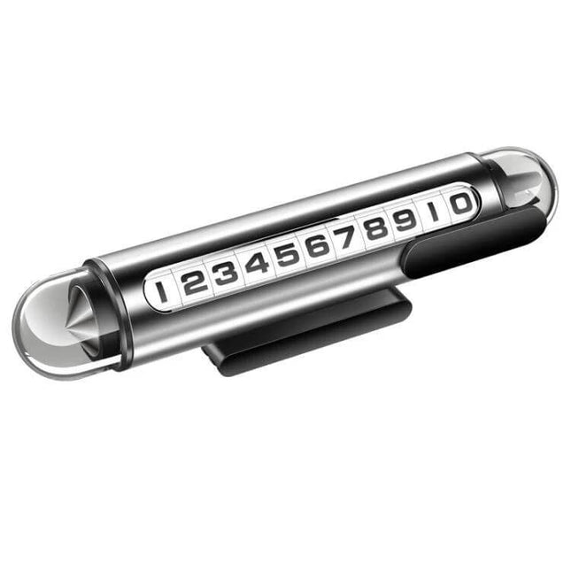 Hidden Roller Temporary Parking Sign With Rotating Privacy Paddle compact metallic temporary parking number display with rotating privacy paddle