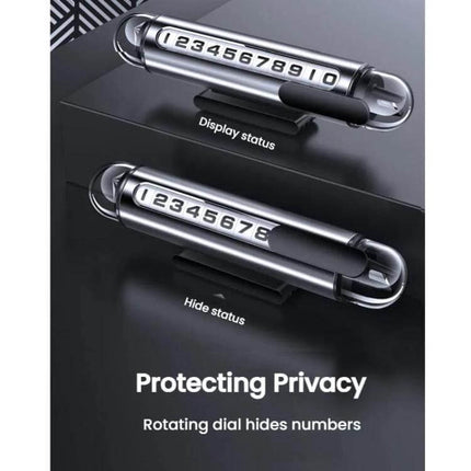 Hidden Roller Temporary Parking Sign With Rotating Privacy Paddle compact ABS aluminum portable temporary parking sign showing display and hide status