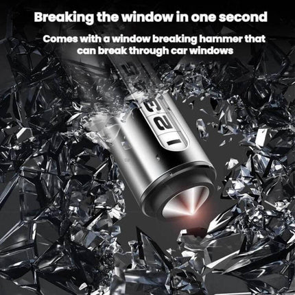 Hidden Roller Temporary Parking Sign With Rotating Privacy Paddle portable ABS aluminum emergency window breaker close-up shattering glass
