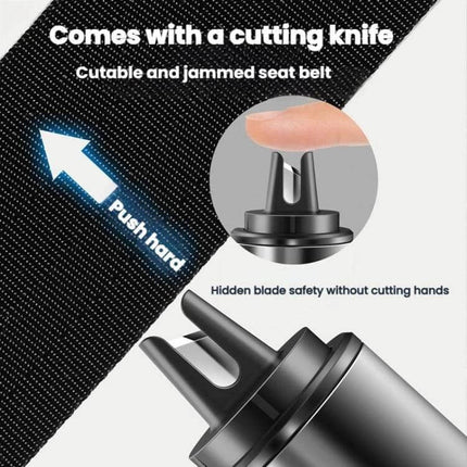 Hidden Roller Temporary Parking Sign With Rotating Privacy Paddle compact ABS aluminum cutter feature showing hidden blade safety and push-hard cutting knife