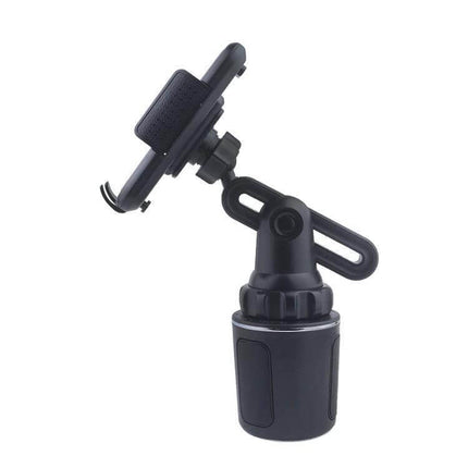Car Cup Holder Phone Mount Fits 3.5 to 7 Inch Screens - black ABS 360° rotating hands-free car phone holder for cup holder