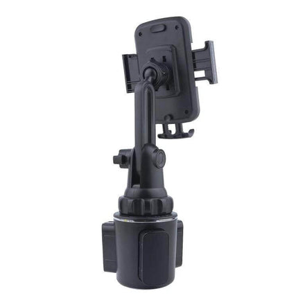 Car Cup Holder Phone Mount Fits 3.5 to 7 Inch Screens - black adjustable cup holder phone mount with 360° rotation and adjustable arm