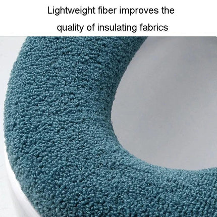 Cozy Knitted Toilet Cover for Daily Home Comfort - teal soft insulating knitted toilet seat cover, easy to install for warmer bathroom mornings