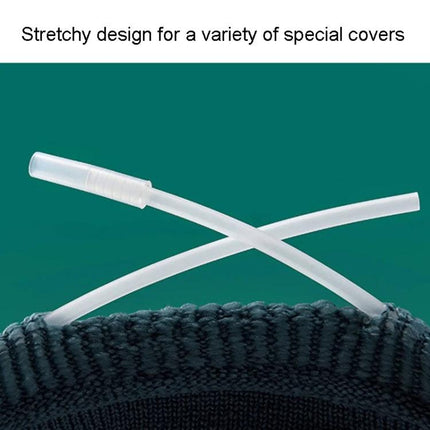 Cozy Knitted Toilet Cover for Daily Home Comfort showing stretchy adjustable cover cord and knitted edge for easy installation