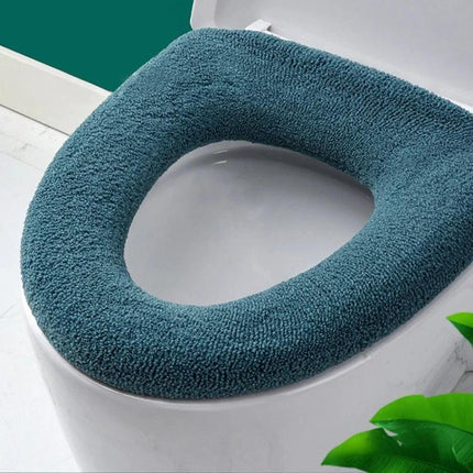 Cozy Knitted Toilet Cover for Daily Home Comfort — teal soft knit toilet seat cover for warmer, comfortable bathroom mornings