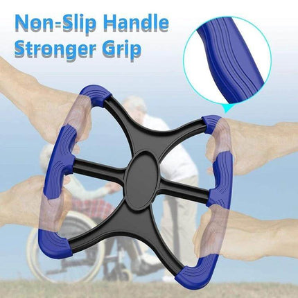 Standing Aid Bar for Elderly With Non-Slip Grip for Safe Standing - portable polypropylene support with blue non-slip handles
