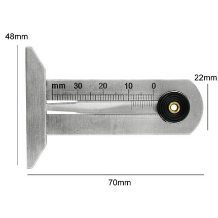 Practical Tool for Checking Tire Tread Depth in Daily Vehicle Maintenance stainless steel tread depth gauge with 0–30mm scale