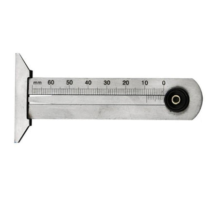 Practical Tool for Checking Tire Tread Depth in Daily Vehicle Maintenance - metal tread depth gauge showing mm scale for routine tire checks