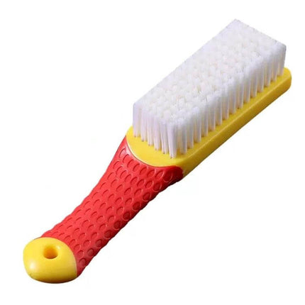 Nano Brush Soft Cleaning Brush For Shoes And Clothes - red non-slip handle with soft white nano-filament bristles for sneakers and fabrics