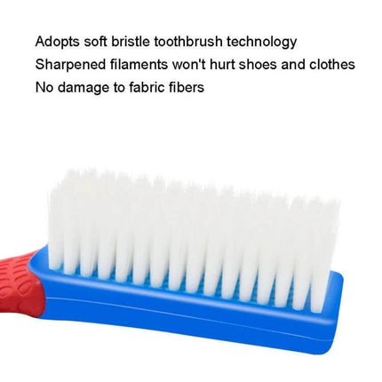 Nano Brush Soft Cleaning Brush For Shoes And Clothes - close-up of soft nano-filament bristles and ergonomic handle designed for gentle shoe and fabric cleaning