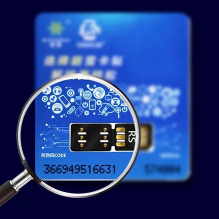 Ultrasnow RS Unlocked SIM Card for iPhone Flexibility showing magnified RS chip and SIM contacts on blue background