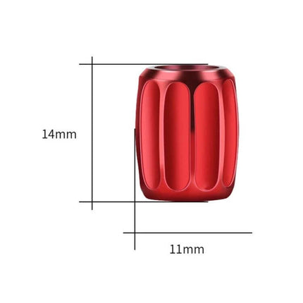 4-Pack Metal Anti-Theft Tyre Valve Core Caps, Multicolor - red metal anti-theft valve cap 14mm x 11mm, corrosion-resistant alloy, 4-pack protection