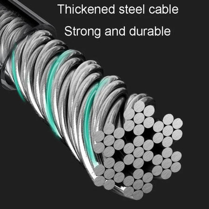 5-Digit Bicycle And Electric Vehicle Lock 40 X 1.72cm with thickened steel cable, weather-resistant ABS/PVC sleeve, portable keyless 5-digit combination