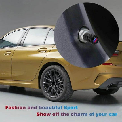 Aluminium Alloy Checkered Tricolour Car Wheel Valve Cap For Tires - durable aluminium alloy valve cap protects stems, seals dust/moisture, anti-theft