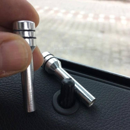 Car Aluminium Door Lift Safety Latch Universal Fit installed on car door lift, lightweight aluminium alloy replacement latch for preventing accidental openings