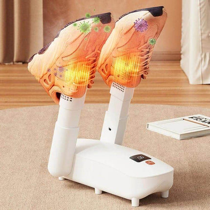 Purple UV Sterilizing Shoe Dryer With 360 Degree Hot Air drying sneakers with 360° hot air and UV disinfecting for odor and bacteria control