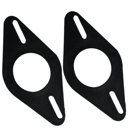 2-Piece Universal Car Audio Tweeter Bracket for Front Door black plastic mounting pair for front-door tweeters, universal fit, stable odor-free material
