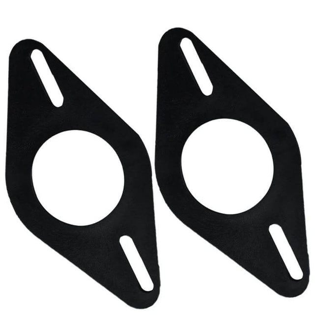 2-Piece Universal Car Audio Tweeter Bracket for Front Door black plastic mounting pair for front-door tweeters, universal fit, stable odor-free material