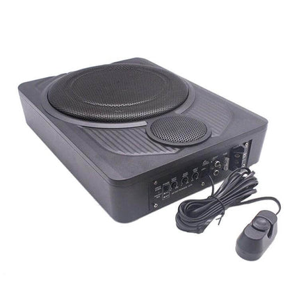 Car Amplifier Remote Volume Controller With Four Meter Cable compact remote volume controller with four-pin cable and under-seat subwoofer unit