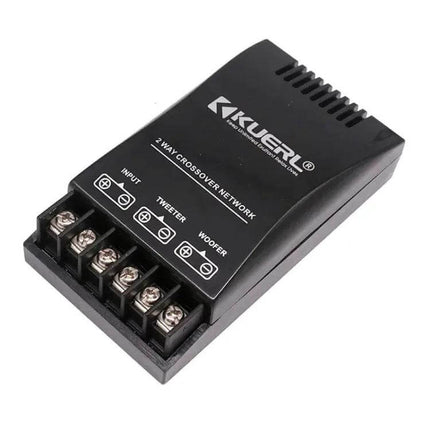 KUERL 2 Way Car Audio Frequency Divider Universal Crossover Filter black screw-terminal 2-way crossover for tweeter and woofer