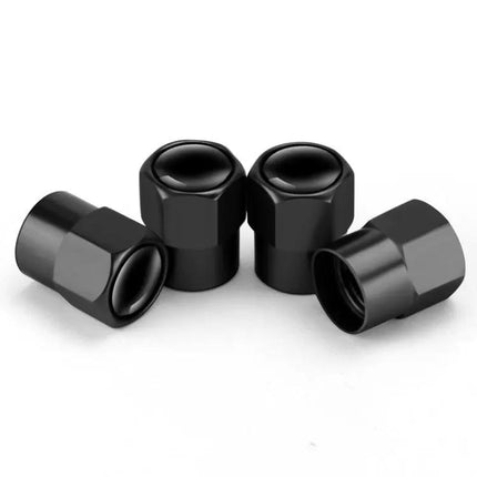 Hexagonal Metal Tire Valve Caps 4 Pack For Cars Keeps Valves Clean