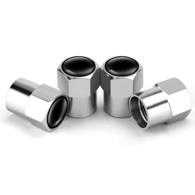 Hexagonal Metal Tire Valve Caps 4 Pack For Cars Keeps Valves Clean | Syndmart
