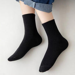 Kids' Breathable Cotton Mid-Calf Socks - Sweat-Absorbent and Comfortable