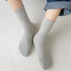 Kids' Breathable Cotton Mid-Calf Socks - Sweat-Absorbent and Comfortable