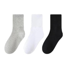 Kids' Breathable Cotton Mid-Calf Socks - Sweat-Absorbent and Comfortable