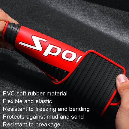 Set of 2 Car Mud Flaps with Sports Design for Splash Protection - red PVC soft rubber mud flaps protecting vehicle from mud and sand