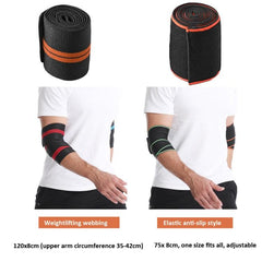 Sports Elbow Compression Wrap - Breathable Protector for Pain Relief and Support (75x8cm)