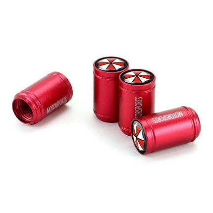 Aluminum Alloy Tire Valve Caps For Everyday Use Set Of 4 red brushed finish universal fit valve stem protectors for cars motorcycles bicycles