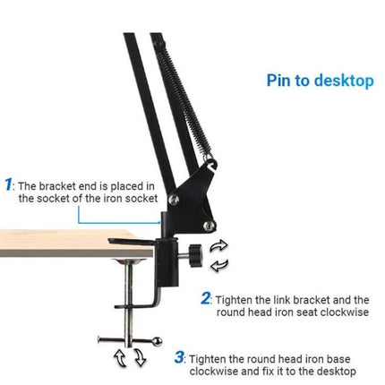Microphone Set for Daily Home Recording and Streaming with adjustable desk clamp stand and shock mount, easy setup for podcasting and streaming