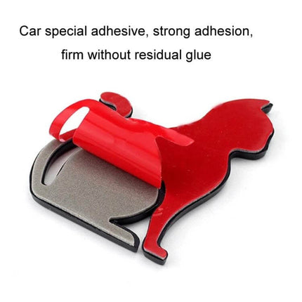 Durable 3D Cute Animal Car Sticker for Body Scratch Protection red aluminum cat decal with strong adhesive, protects car exterior from minor scratches