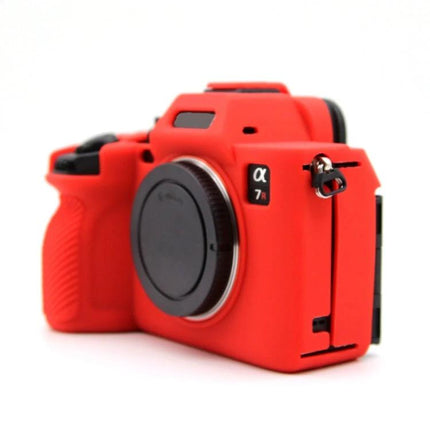 Silicone Protective Case for Sony A7RV Mirrorless Camera in Red, Stretchable Tough Silicone Cover Protecting Body From Scratches Dust And Minor Impacts
