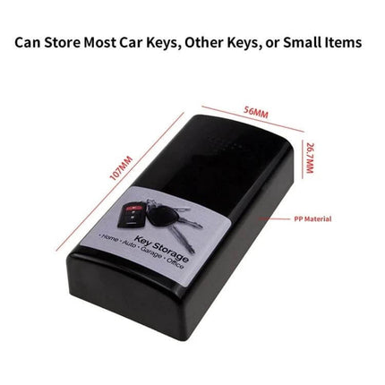 Magnetic Car Bottom Key Box With Hidden Design For Securely Storing Keys - low-profile black PP magnetic key storage box for spare car and home keys