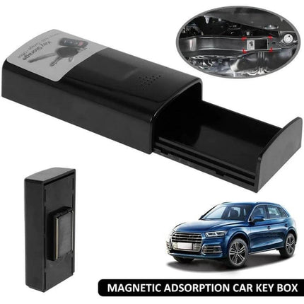 Magnetic Car Bottom Key Box With Hidden Design For Securely Storing Keys - low profile magnetic key storage for vehicles and cabinets