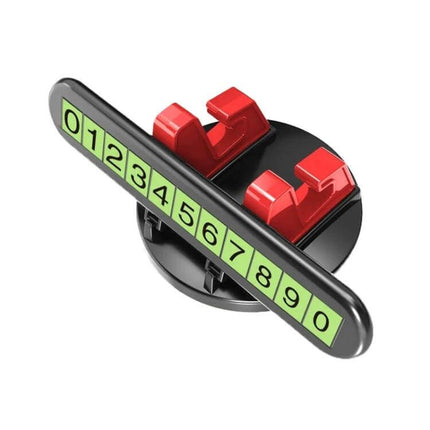 Car Dashboard Phone Holder With 2-In-1 Parking Sign For Driving compact ABS silicone dashboard mount with visible numeric parking plate