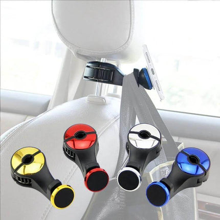 Headrest Magnetic Car Phone Holder for Hands Free Use – ABS headrest-mount bracket securing phone, bottles or bags for rear-seat convenience