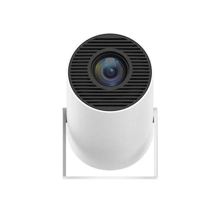Portable Smart Projector for Easy Wireless Screen Sharing - compact white cylinder projector for home and office wireless streaming