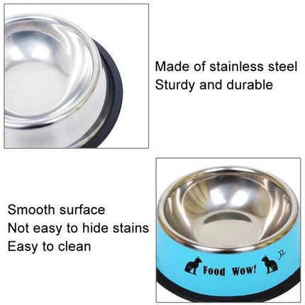 Practical Stainless Steel Pet Bowl for Everyday Pet Feeding at Home - non-slip durable stainless steel bowl, easy-clean design