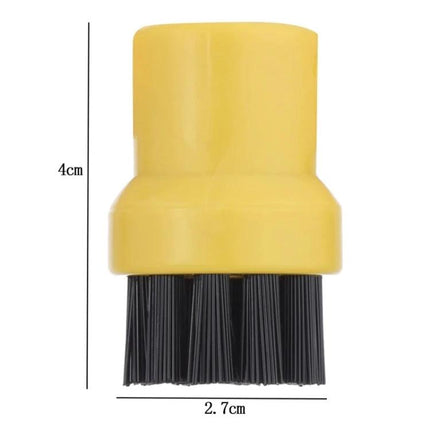 Karcher Compatible Steam Brush Heads for Household Cleaning Tasks yellow nylon round brush head 4cm high 2.7cm bristles for sinks drains faucets