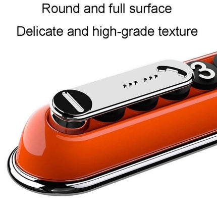 Bbdd Pod Privacy Parking Plate For Hidden License Card compact round ABS+PC cover with molded 3D numbers and colorfast finish on orange base