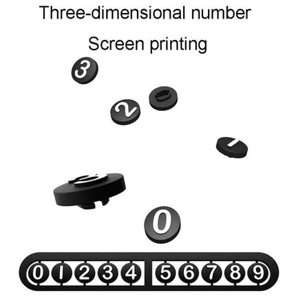 Bbdd Pod Privacy Parking Plate For Hidden License Card compact round ABS+PC module with removable three-dimensional number discs and screen printed digits