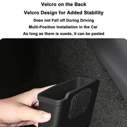 Silicone Car Storage Tray With Adhesive Back For Organizing Small Items - black silicone tray with velcro backing attached to car interior