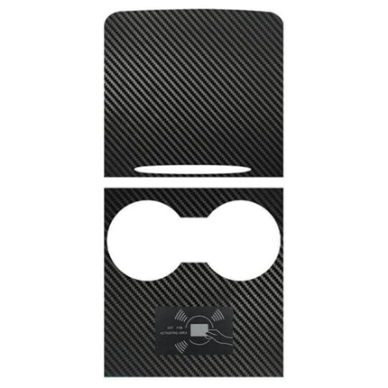 Tesla Center Panel Protection Film Matte Carbon Fiber matte carbon fiber overlay for Model 3/Y center console cup holder and control panel