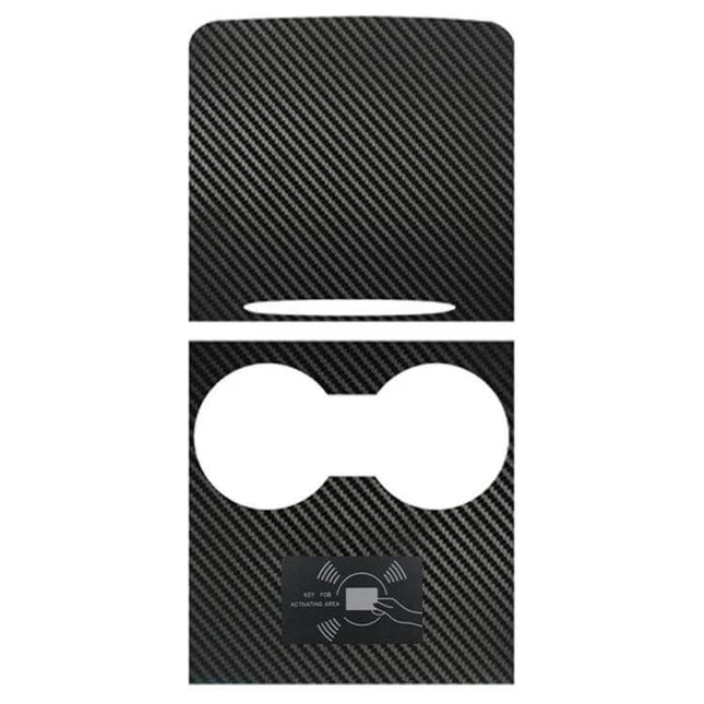 Tesla Center Panel Protection Film Matte Carbon Fiber matte carbon fiber overlay for Model 3/Y center console cup holder and control panel